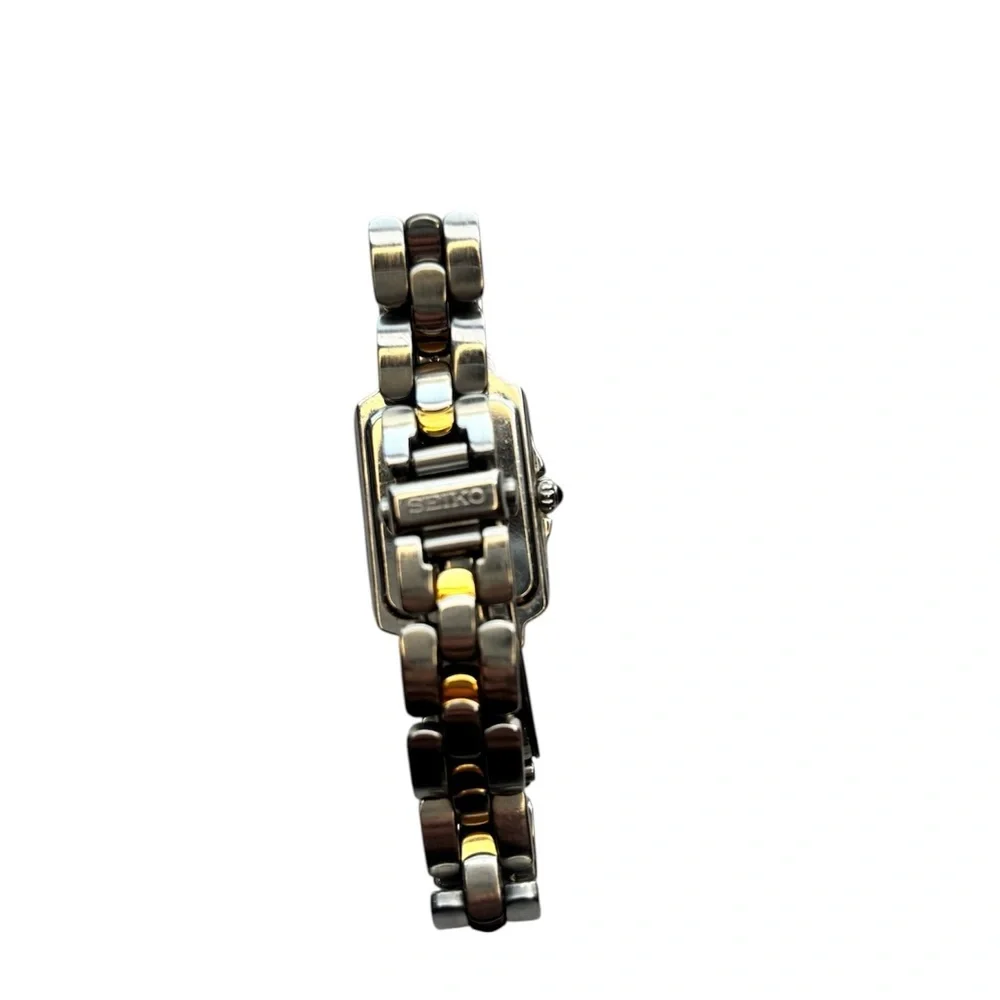 Vintage Seiko Vivace Two-Tone Tank Watch 4N01-5099